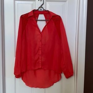 Open back lace blouse